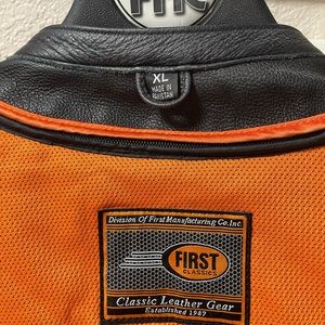 Leather motorcycle jacket